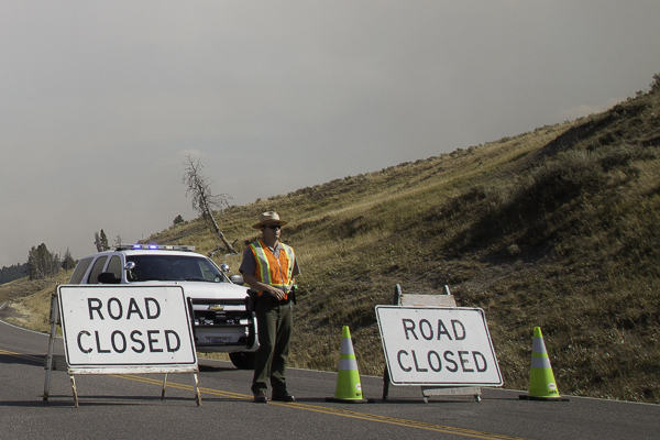 Don't let the shutdown get you down! There is a ton to do in Jackson Hole while the boneheads in Washington bicker! road closed sign in jackson hole