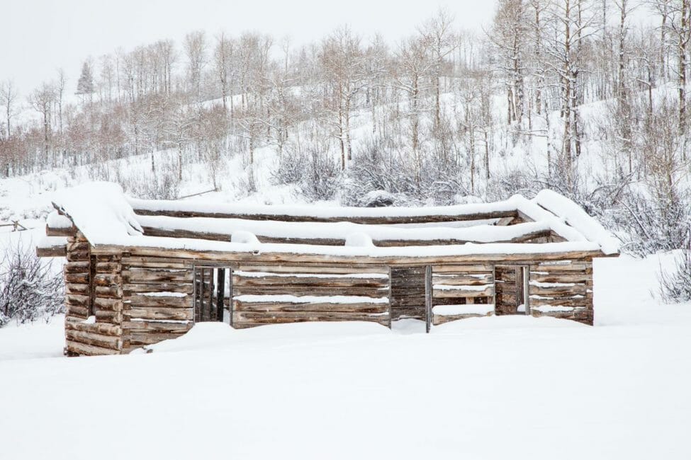 Shane cabin in Grand Teton National Park