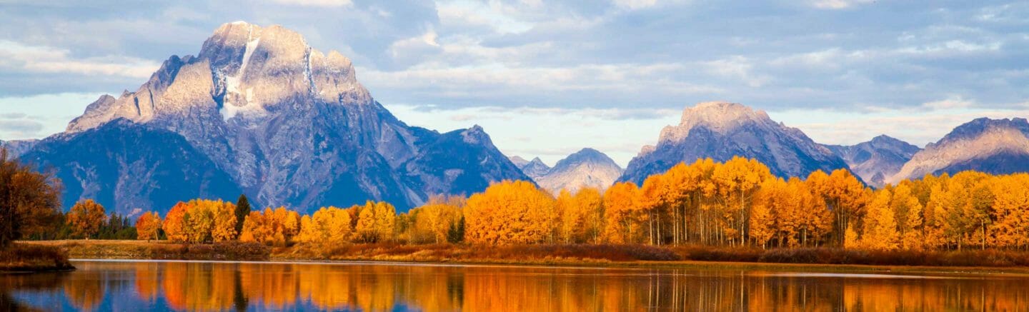 grand teton mountains in the fall
