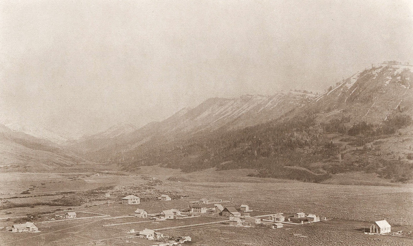 One of the first photographs of Jackson Hole, Wyoming. An historic photo of Jackson Hole, Wyoming taken in 1907.