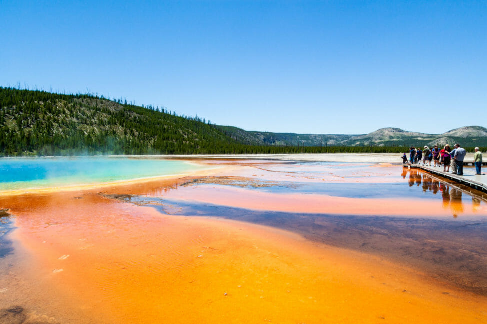 Grand Prismatic hot spring in Yellowstone National Park