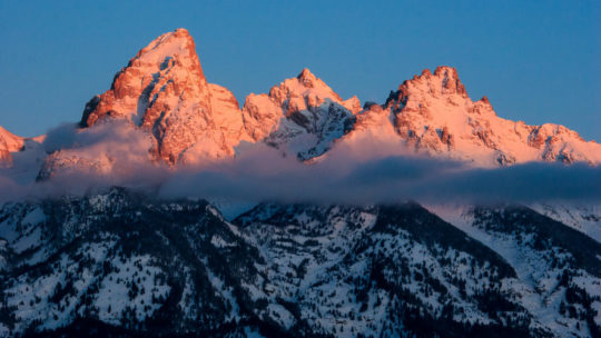 Sunrise on the Teton Range in Jackson Hole